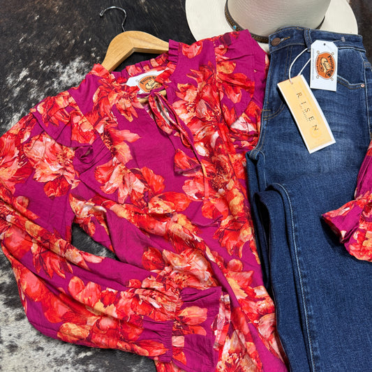 Rouge Capri Floral Blouse