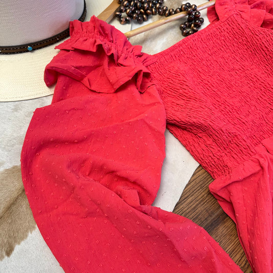 close up of swiss dot fabric