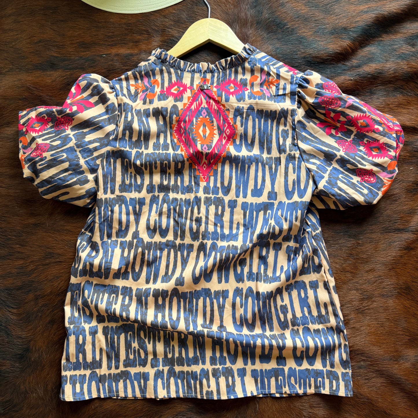 Howdy Cowgirl Puff & Tied Top