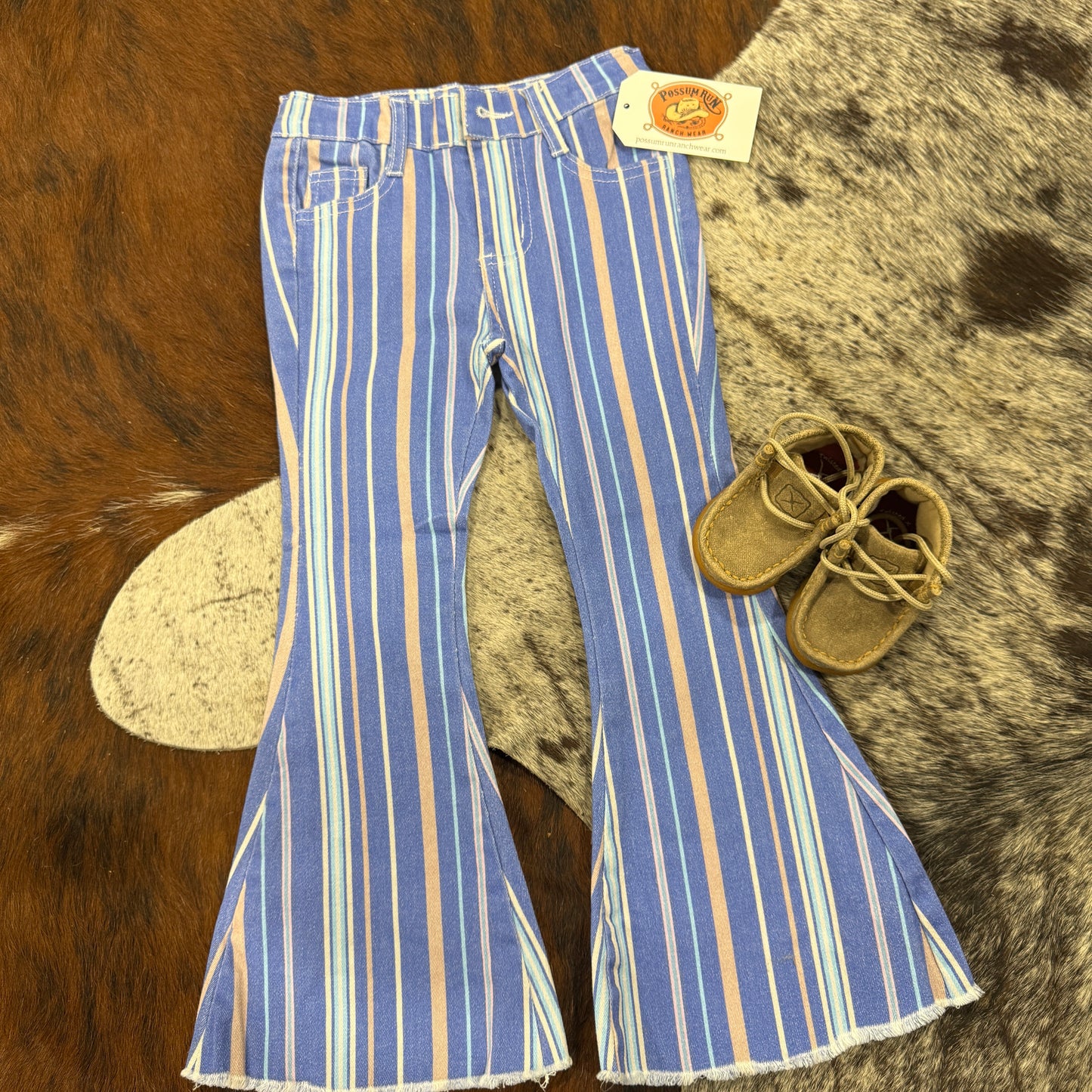 Multi Color Stripe Blue Bells