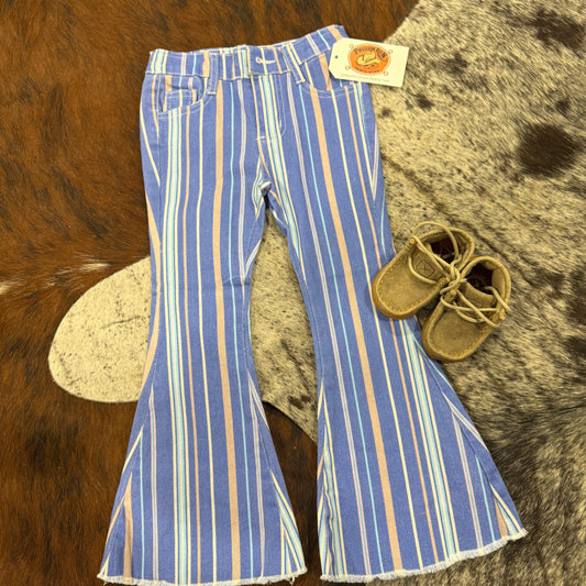 Multi Color Stripe Blue Bells