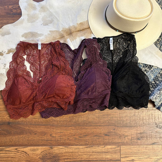 lace racerback bralette